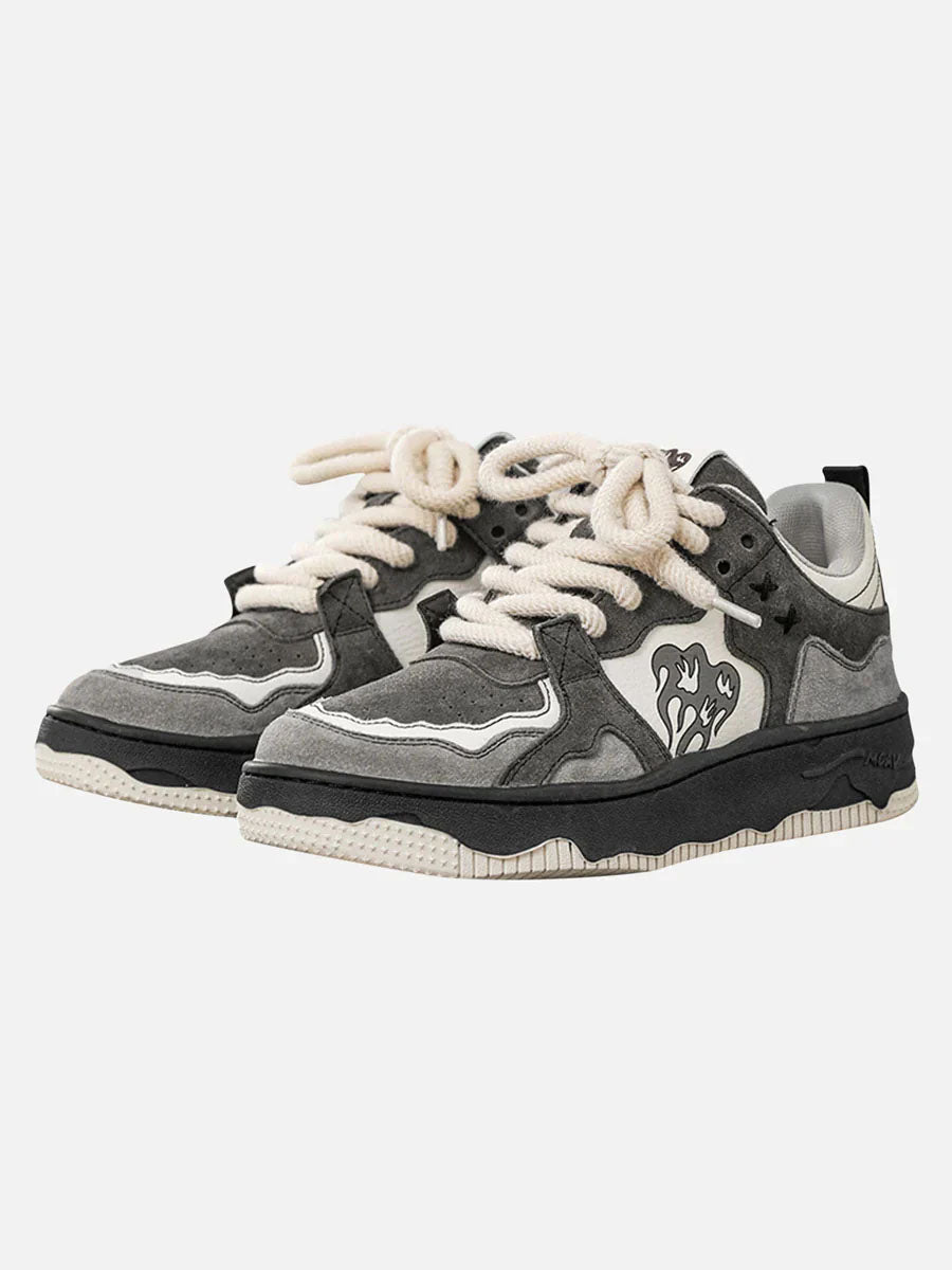Dion | Vintage skate schoenen voor heren in de kleur Grijs voor heren in Streetwear stijl ideaal voor de winter