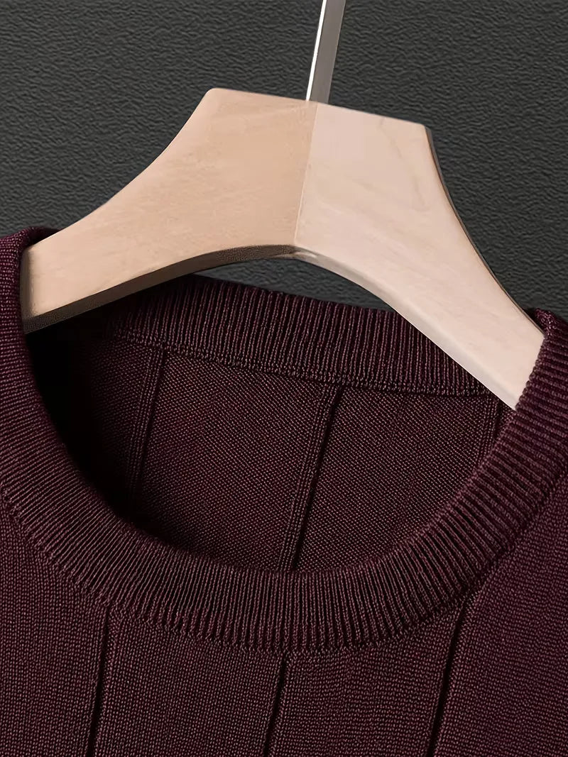 Ribbed sweater met ronde hals