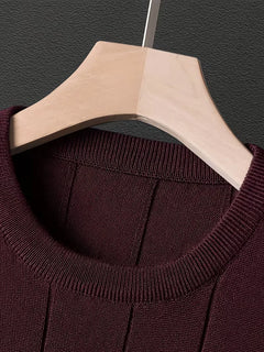 Ribbed sweater met ronde hals