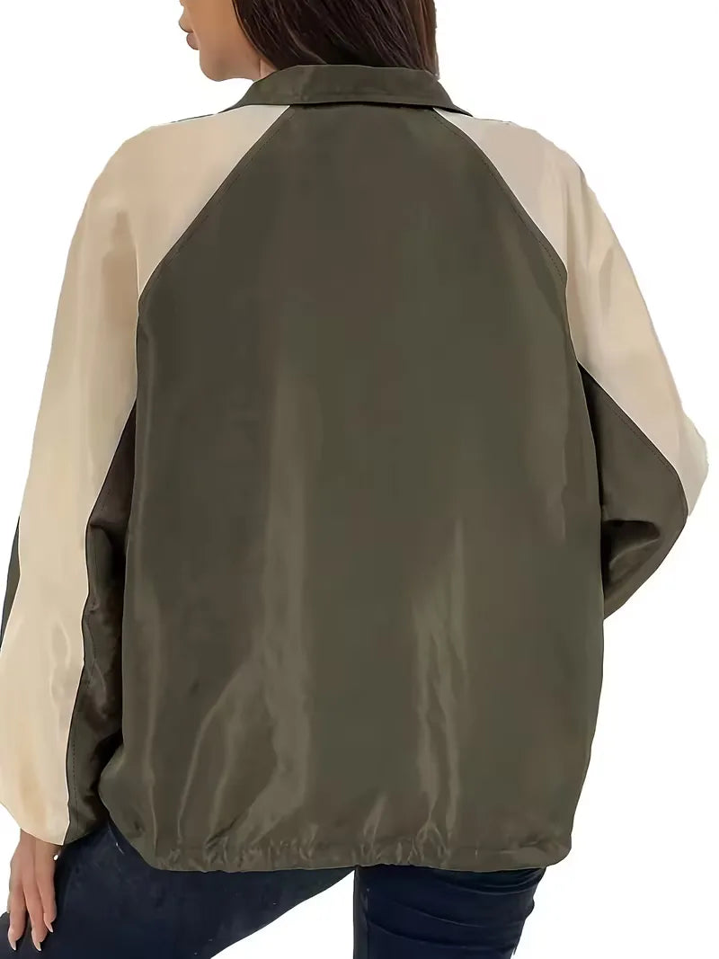 Track jacket met kleurblok ontwerp