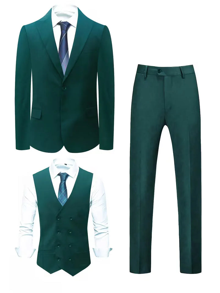 Drie-delig slim fit pak