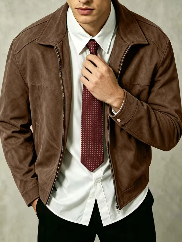 Bomberjack met lapel collar