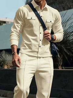 Lounge set met button-up cardigan