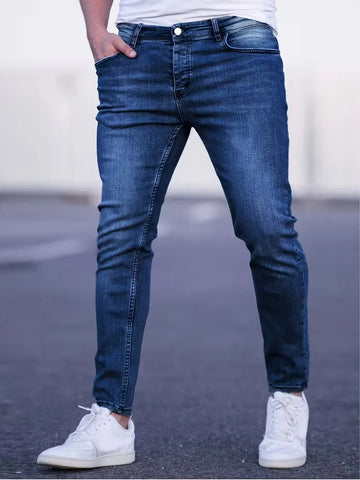 Slim fit jeans met vijf-pocket ontwerp
