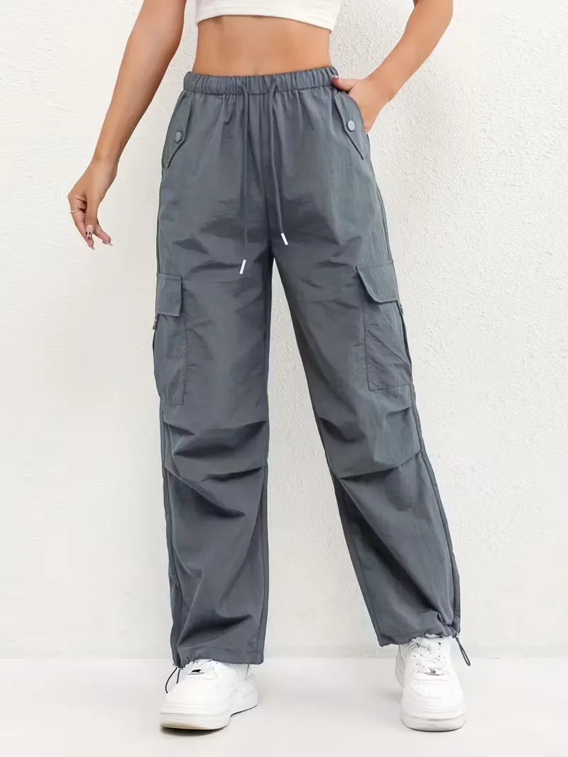 Cargo broek met hoge taille