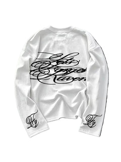 Longsleeve met cursieve print
