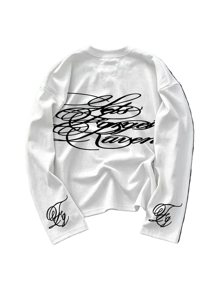 Longsleeve met cursieve print