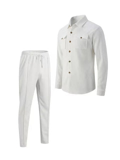 Lounge set met button-up cardigan