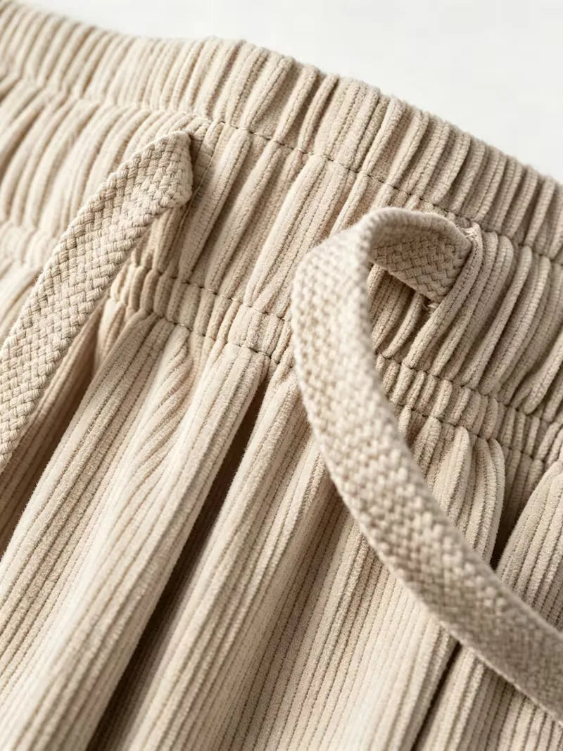 Lounge set met corduroy textuur