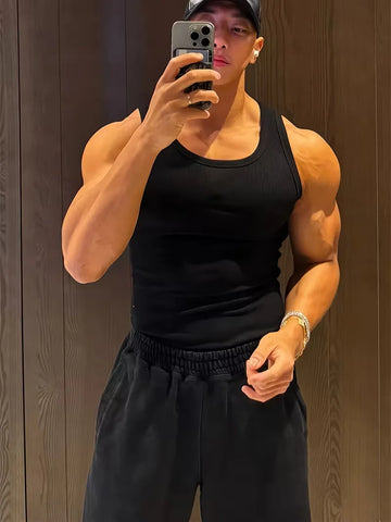 Tanktop slim fit ribbed