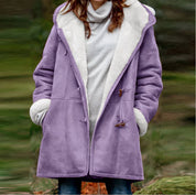Eefje | Stijlvolle fluwelen cape in de kleur Paars voor dames in stijl ideaal voor de herfst.
