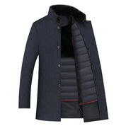 Eendendons Jas in de kleur Grijs voor heren in stijl ideaal voor de winter