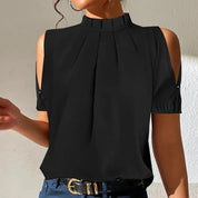 Elegante Schoudervrije Blouse in de kleur Schouder met opening voor dames in stijl ideaal voor de lente.