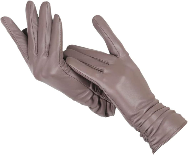 Elise | Klassieke & stijlvolle leren handschoenen in de kleur Lichtbruin voor dames in Heritage stijl ideaal voor de winter