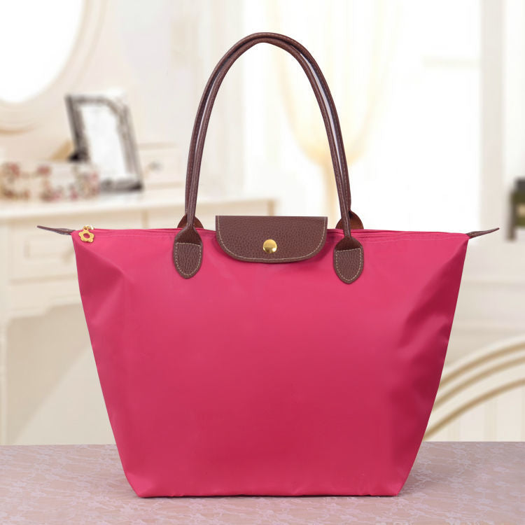 Elise | Luxe Oxford schoudertas in de kleur Fuchsia voor dames in stijl geschikt voor alle seizoenen.