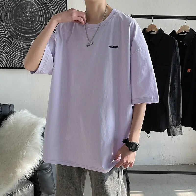 Emil | Zomerse casual T-shirt in de kleur Lavendel voor heren in stijl ideaal voor de lente.
