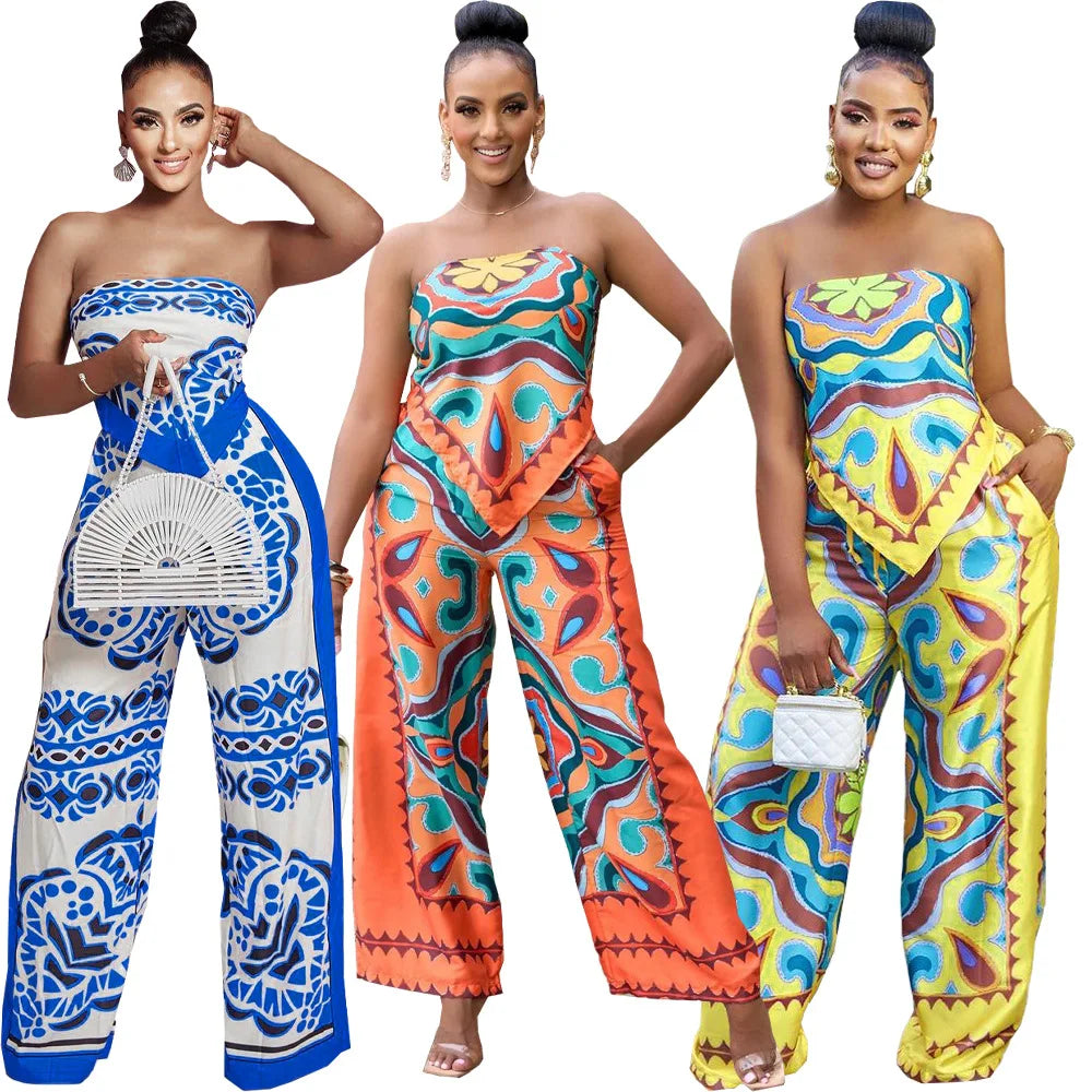 Emma | Hemd en rechte broek set in de kleur Blauw voor dames in Smart-casual stijl ideaal voor de zomer.