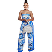 Emma | Hemd en rechte broek set in de kleur Blauw voor dames in Smart-casual stijl ideaal voor de zomer.
