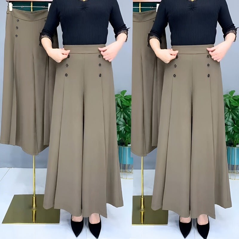 Emmely | Slanke lange rok in de kleur Bruin voor dames in stijl ideaal voor de lente.
