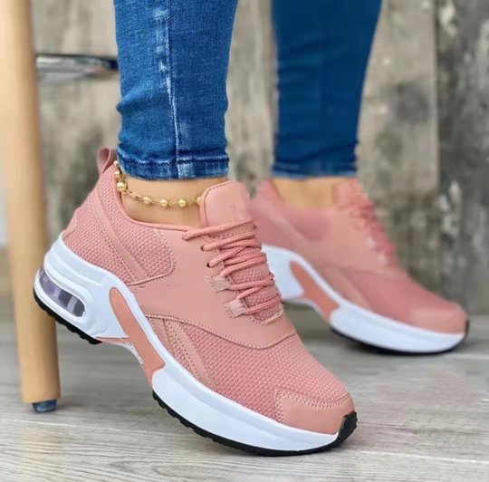 Ergonomische Sneakers voor Dames in de kleur Roze voor dames in stijl geschikt voor alle seizoenen.