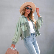 Esmée | Stijlvolle Boho-Chic Jas in de kleur Groen voor dames in stijl ideaal voor de lente.