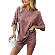 Eva | Casual 2-delige set in de kleur Bordeaux voor dames in stijl ideaal voor de zomer.