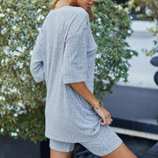 Eva | Casual 2-delige set in de kleur Blauw voor dames in stijl ideaal voor de zomer.