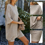 Eva | Casual 2-delige set in de kleur Blauw voor dames in stijl ideaal voor de zomer.