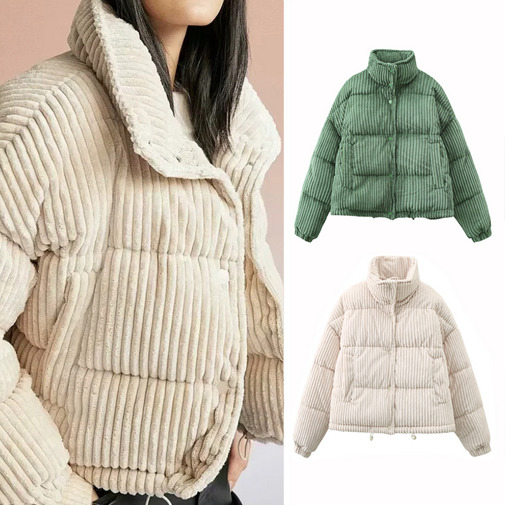 Eva | Winter bomberjack in de kleur Groen voor dames in Streetwear stijl ideaal voor de winter