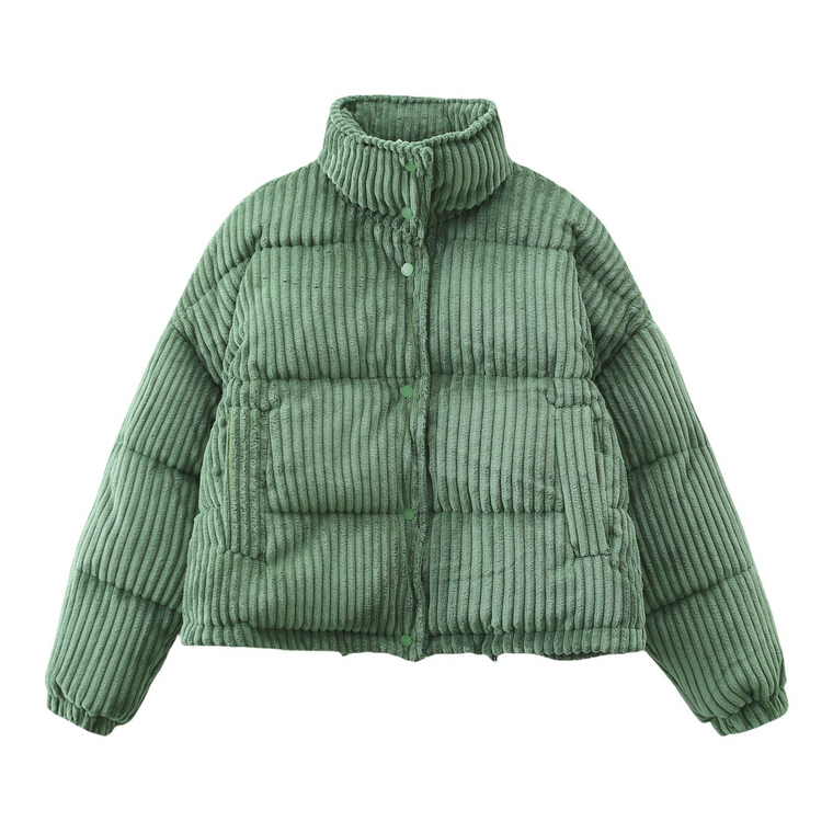 Eva | Winter bomberjack in de kleur Groen voor dames in Streetwear stijl ideaal voor de winter