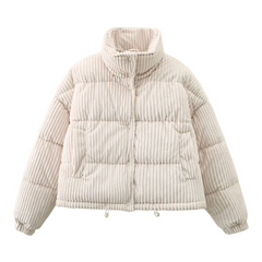 Eva | Winter bomberjack in de kleur Wit voor dames in Streetwear stijl ideaal voor de winter