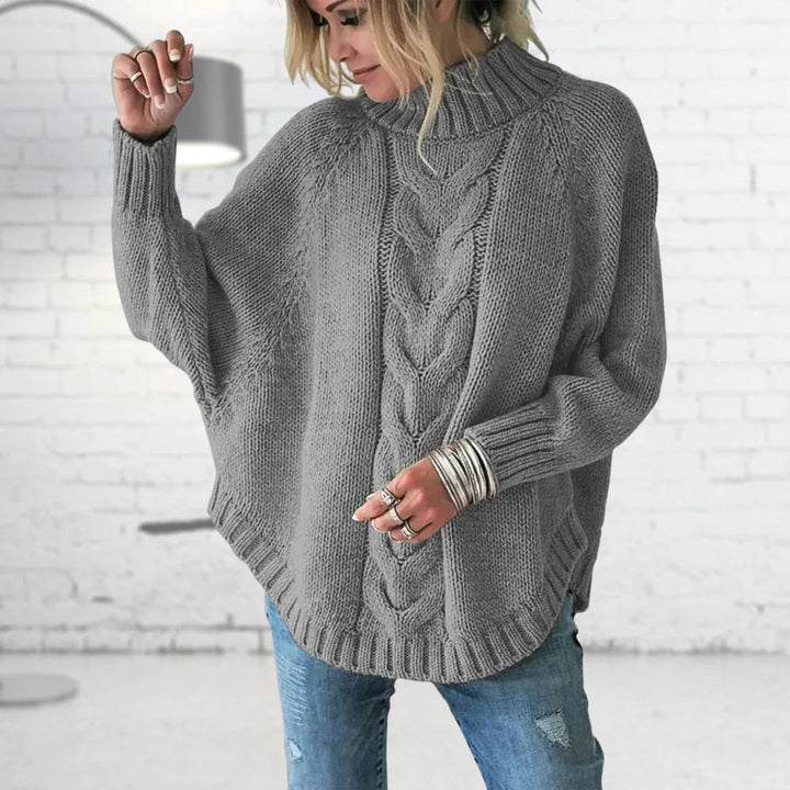 EVELIEN | Lange gebreide damestrui in de kleur Grijs voor dames in stijl ideaal voor de herfst.