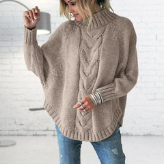 EVELIEN | Lange gebreide damestrui in de kleur Khaki voor dames in stijl ideaal voor de herfst.