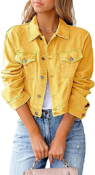 Evi | Yellow denim jacket