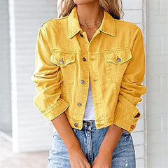 Evi | Yellow denim jacket