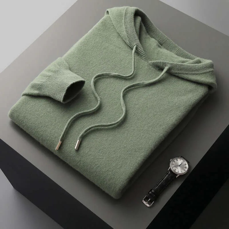 Hoodie met capuchon en ribbels