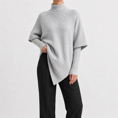 Oversized jumper met col