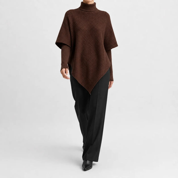 Oversized jumper met col