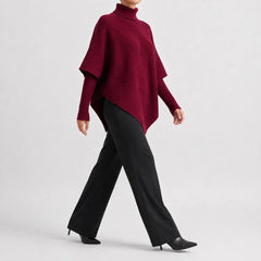 Oversized jumper met col