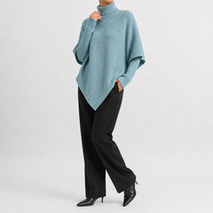 Oversized jumper met col