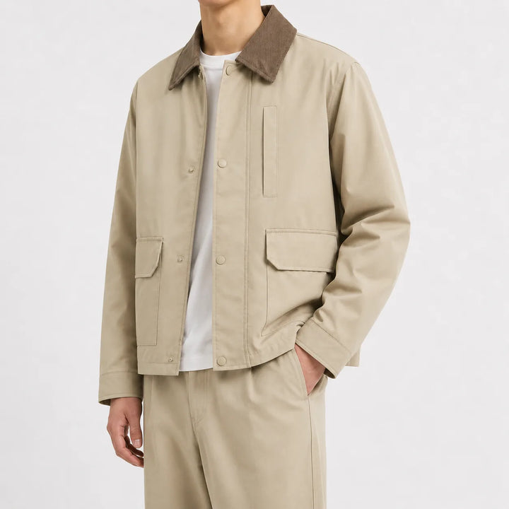 Bomberjack met corduroy kraag