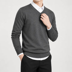 V-neck trui met lange mouwen