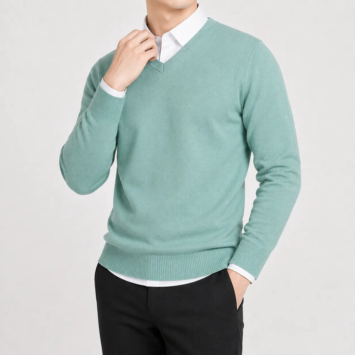 V-neck trui met lange mouwen