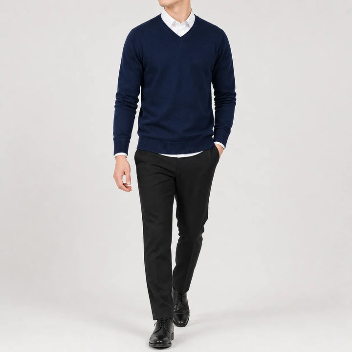 V-neck trui met lange mouwen