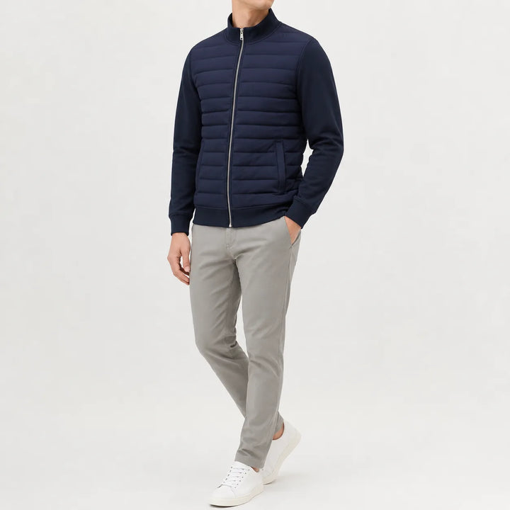 Puffer jacket met quilted design