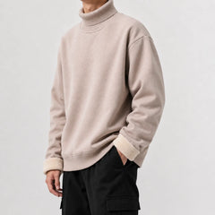 Fleece-lined trui met turtle neckline