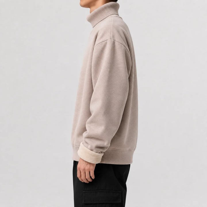 Fleece-lined trui met turtle neckline