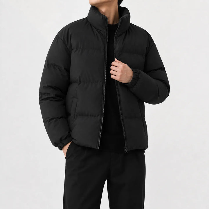 Puffer jacket met hoge kraag