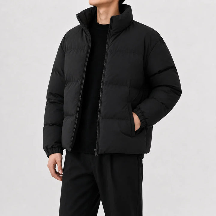 Puffer jacket met hoge kraag