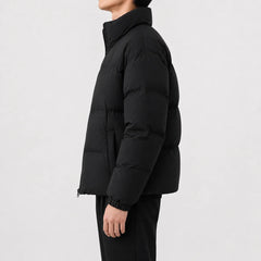 Puffer jacket met hoge kraag
